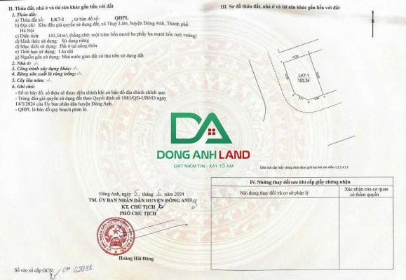 Bán lô LK7-1 khu đấu giá Thuỵ Lâm Thư Lâm Hà Nội - Kinh doanh