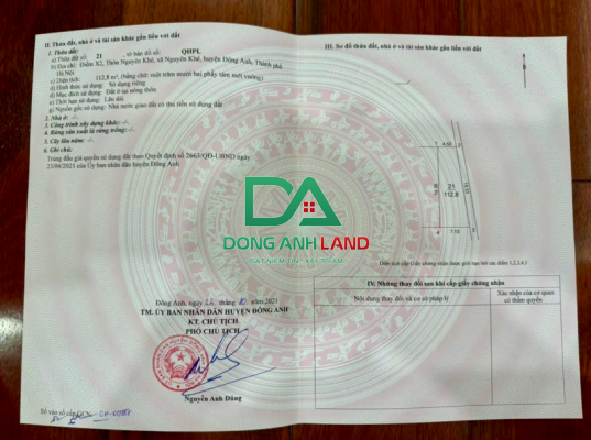 Bán lô đất đấu giá xã Phúc Thịnh - Khu đấu giá X2 Nguyên Khê 112,8m² – Vị trí trung tâm, KD sầm uất