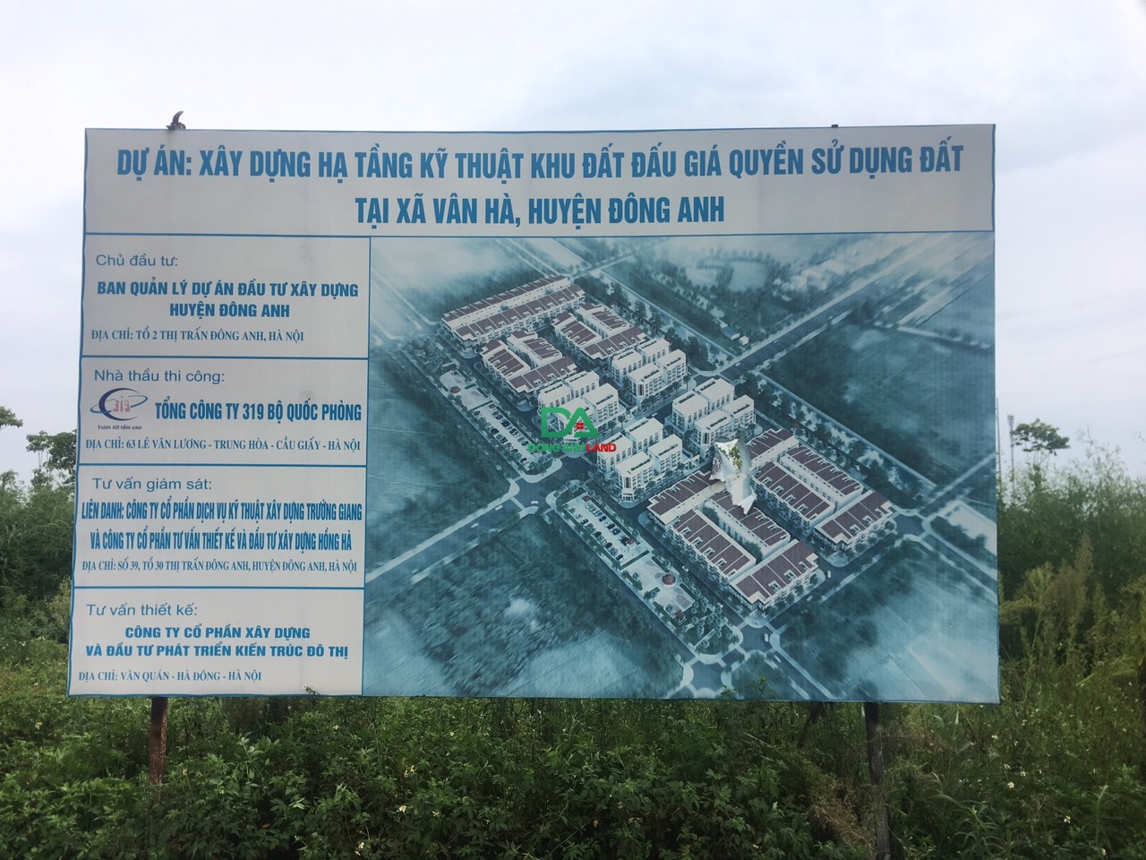 Thông báo đấu giá đất xã Vân Hà huyện Đông Anh Hà Nội