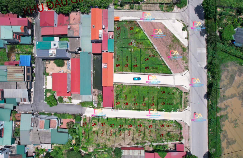 Sơ đồ và vị trí khu đất đấu giá Đình Tràng Dục Tú Đông Anh, Hà Nội