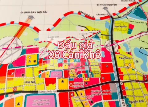 Sơ đồ vị trí khu đấu giá X6 Cán Khê Nguyên Khê Đông Anh