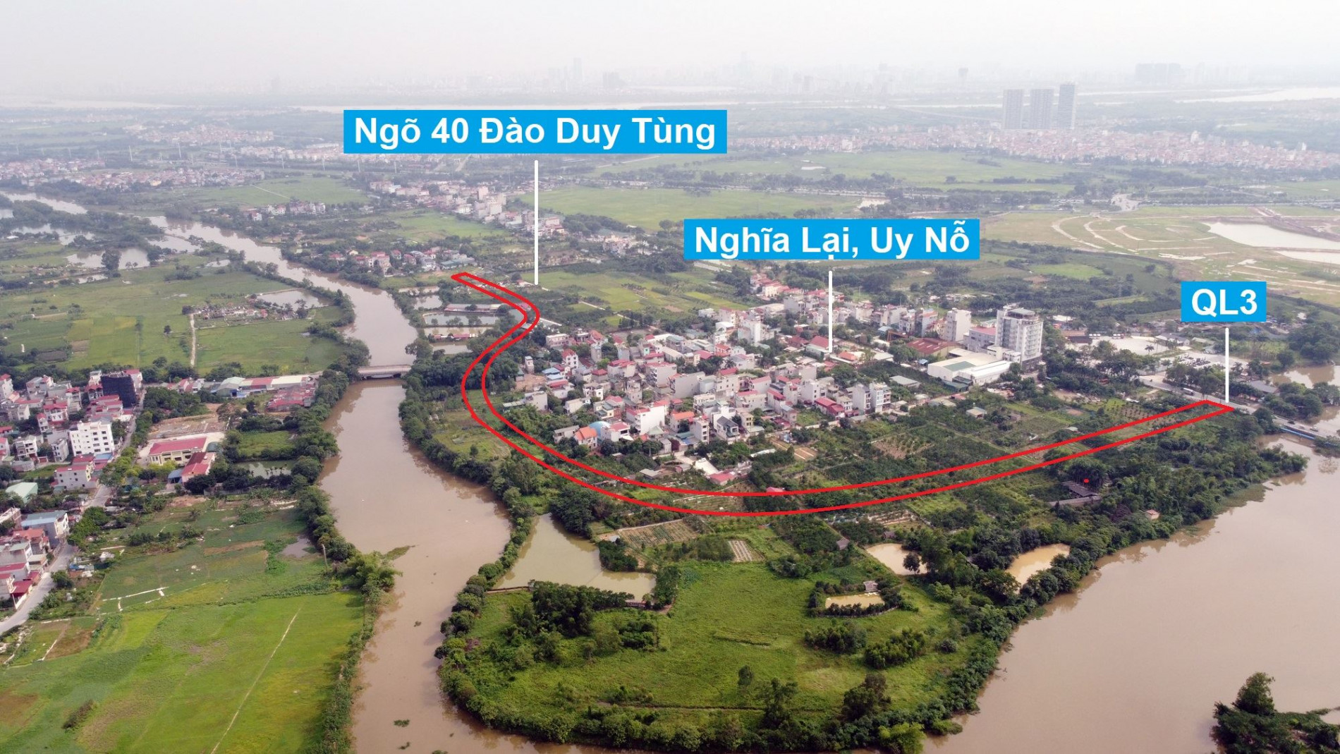 Đường sẽ mở theo quy hoạch ở xã Uy Nỗ, Đông Anh, Hà Nội (phần 2)