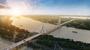 Cận cảnh vị trí dự kiến xây dựng cầu Tứ Liên bắc qua sông Hồng