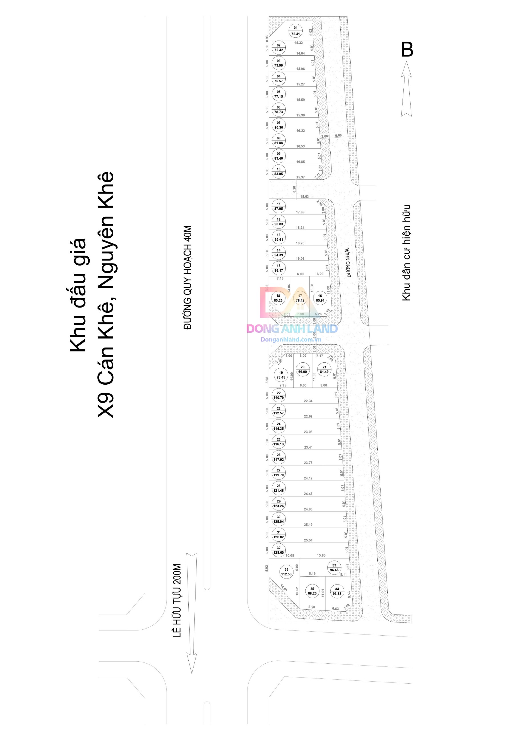 Thông báo đấu giá đất Đông Anh tháng 3 năm 2023