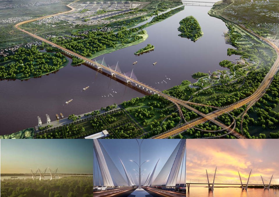 Tiết lộ kế hoạch khởi công cầu Thượng Cát bắc qua sông Hồng nối liền Bắc Từ Liêm và Đông Anh