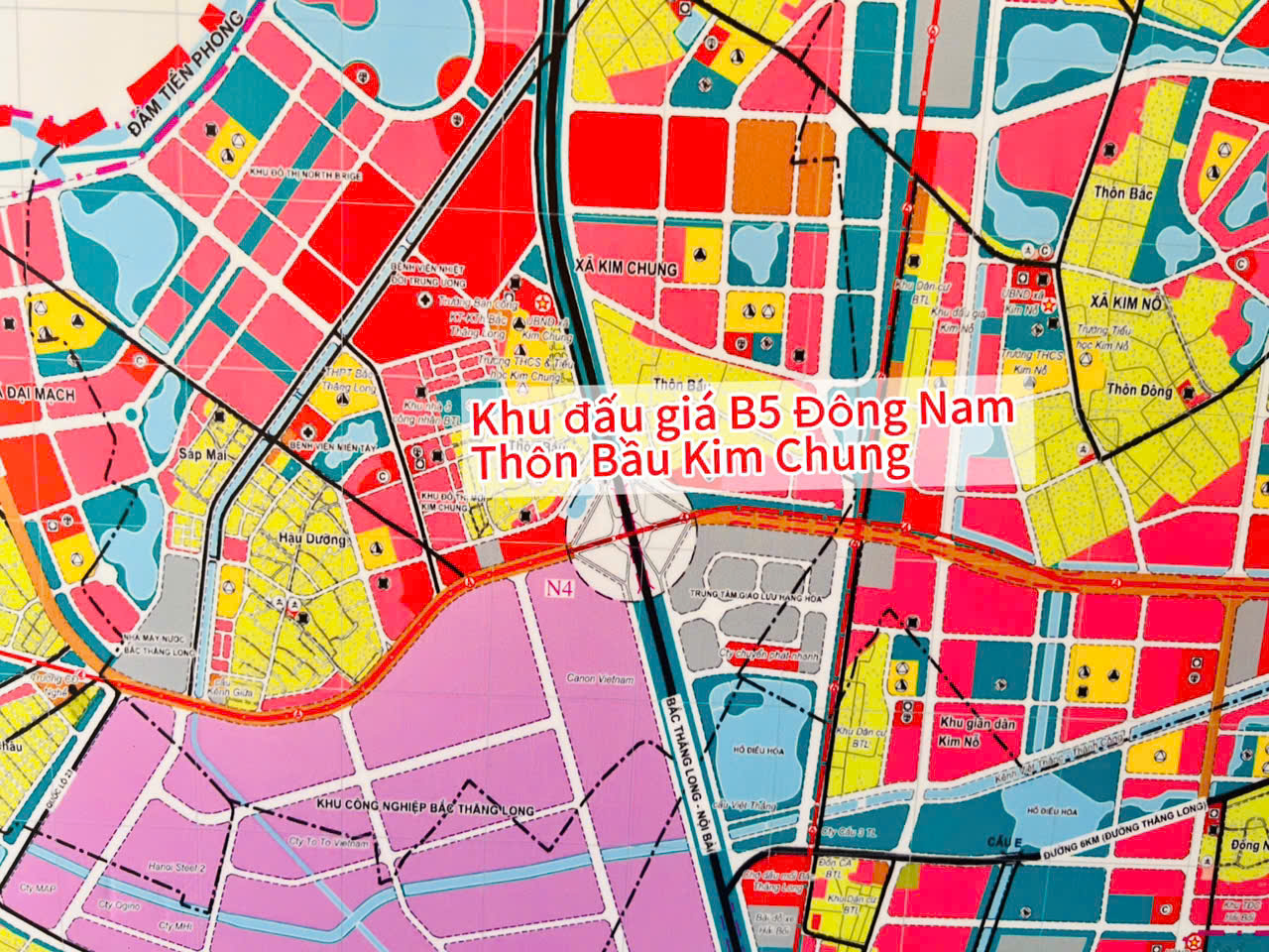 Thông tin khu đất đấu giá B5 Đông Nam thôn Bầu, Kim Chung, Đông Anh, Hà Nội