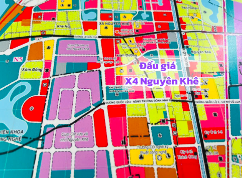 Khu đất đấu giá X4 Nguyên Khê Đông Anh - Sơ đồ, QH và vị trí