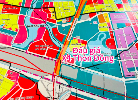 Sơ đồ và vị trí khu đất đấu giá X4 Thôn Đồng Nguyên Khê Đông Anh 