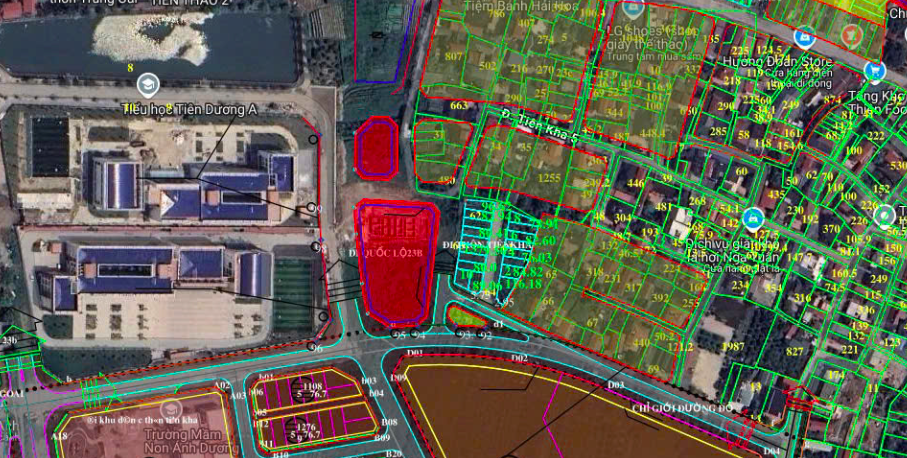 Sơ đồ và vị trí khu đất giãn dân Lương Nỗ xã Tiên Dương Đông Anh